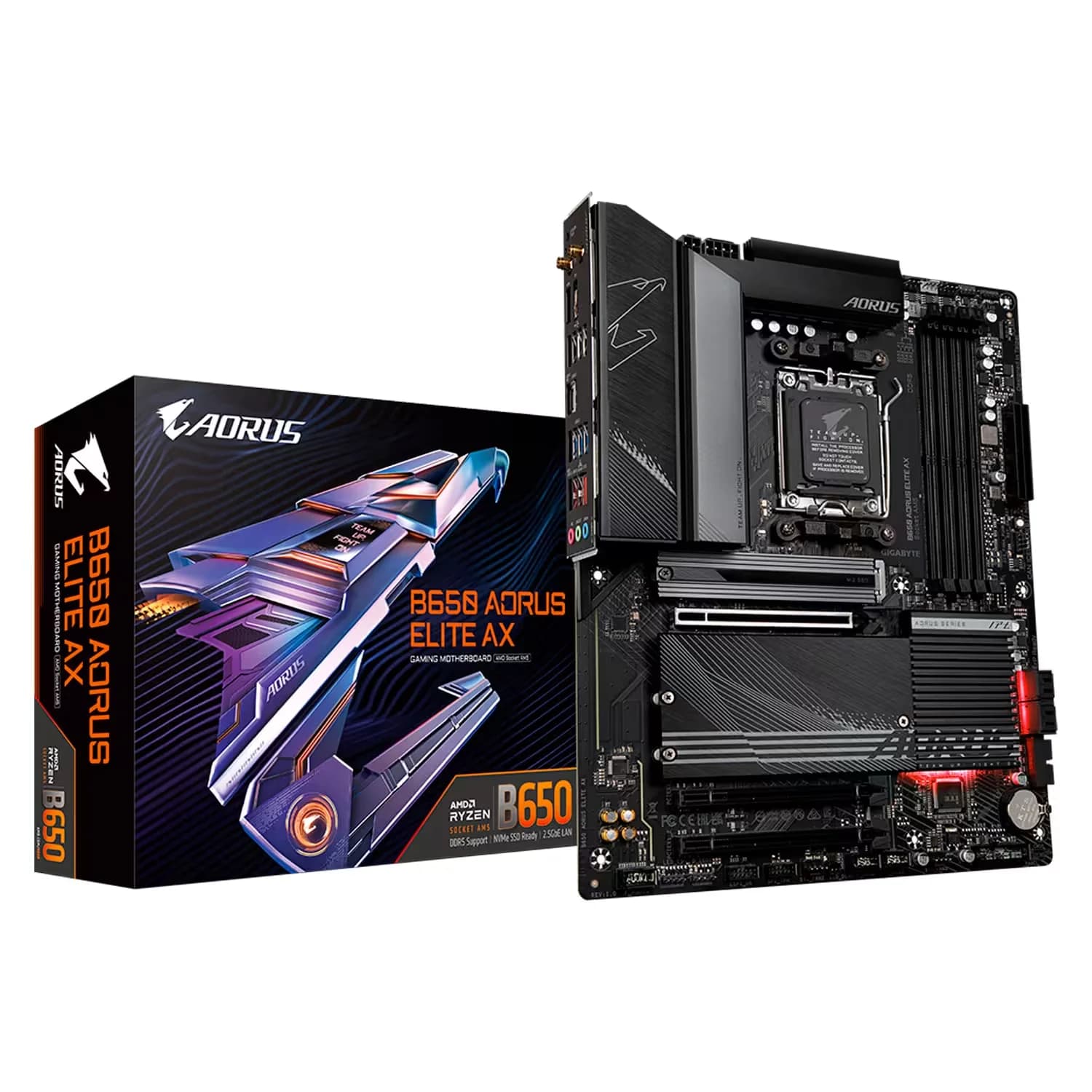 Gigabyte Placa Mãe Gigabyte B650 Aorus Elite AX DDR5 Socket LGA AM5 Chipset AMD B650 ATX