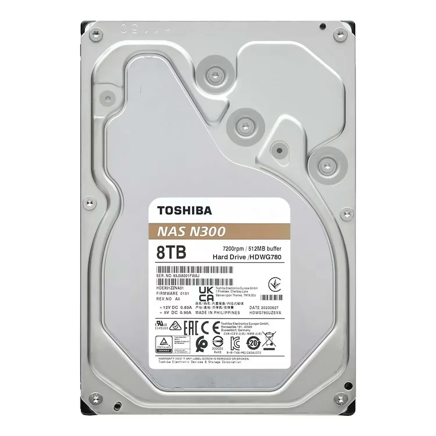 Acessório · Toshiba SATA3 7200RPM N300 Nas HDWG780XZSTA 8192GB