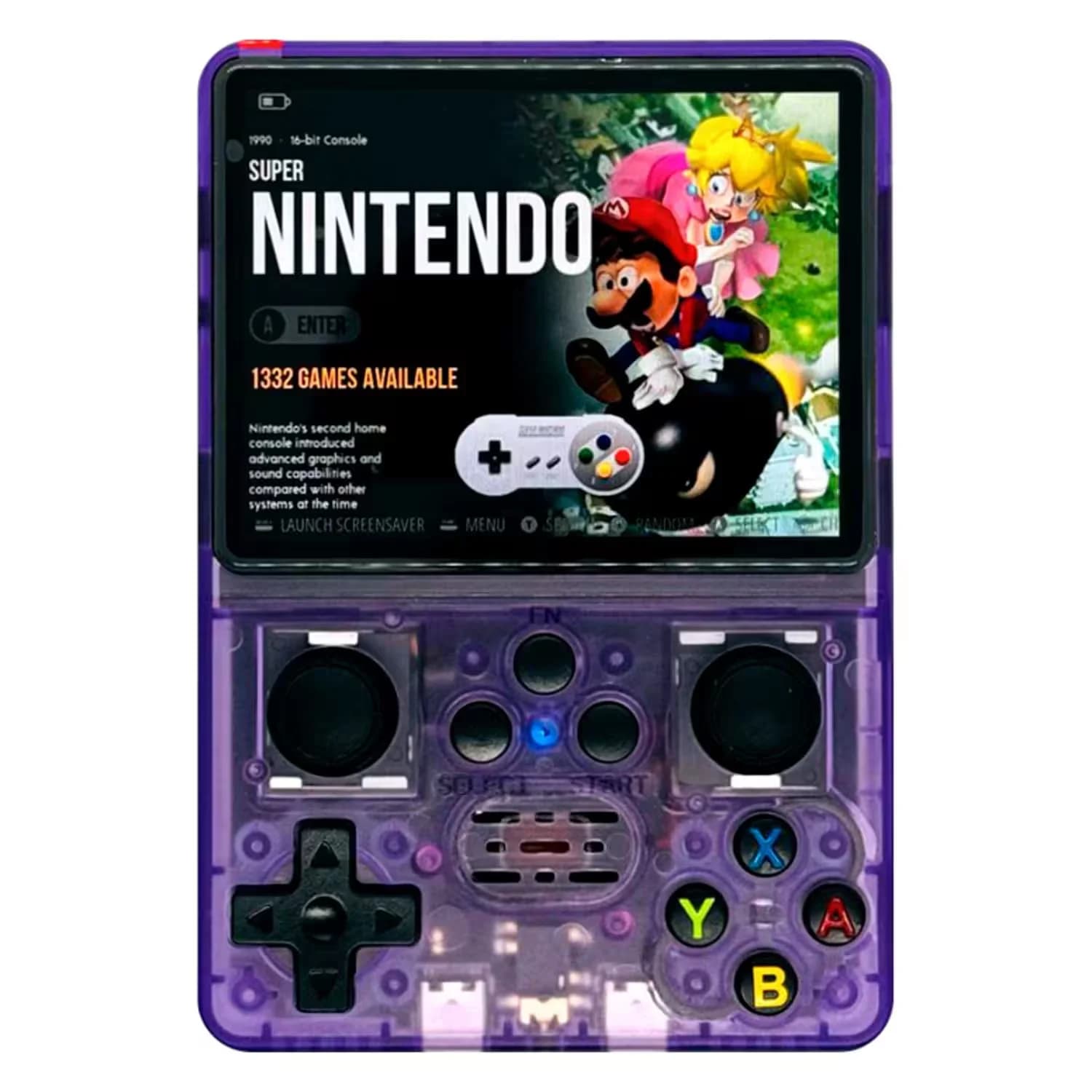 Console Portátil R35S 64GB 1GB RAM SD Tela 3.5" - Roxo