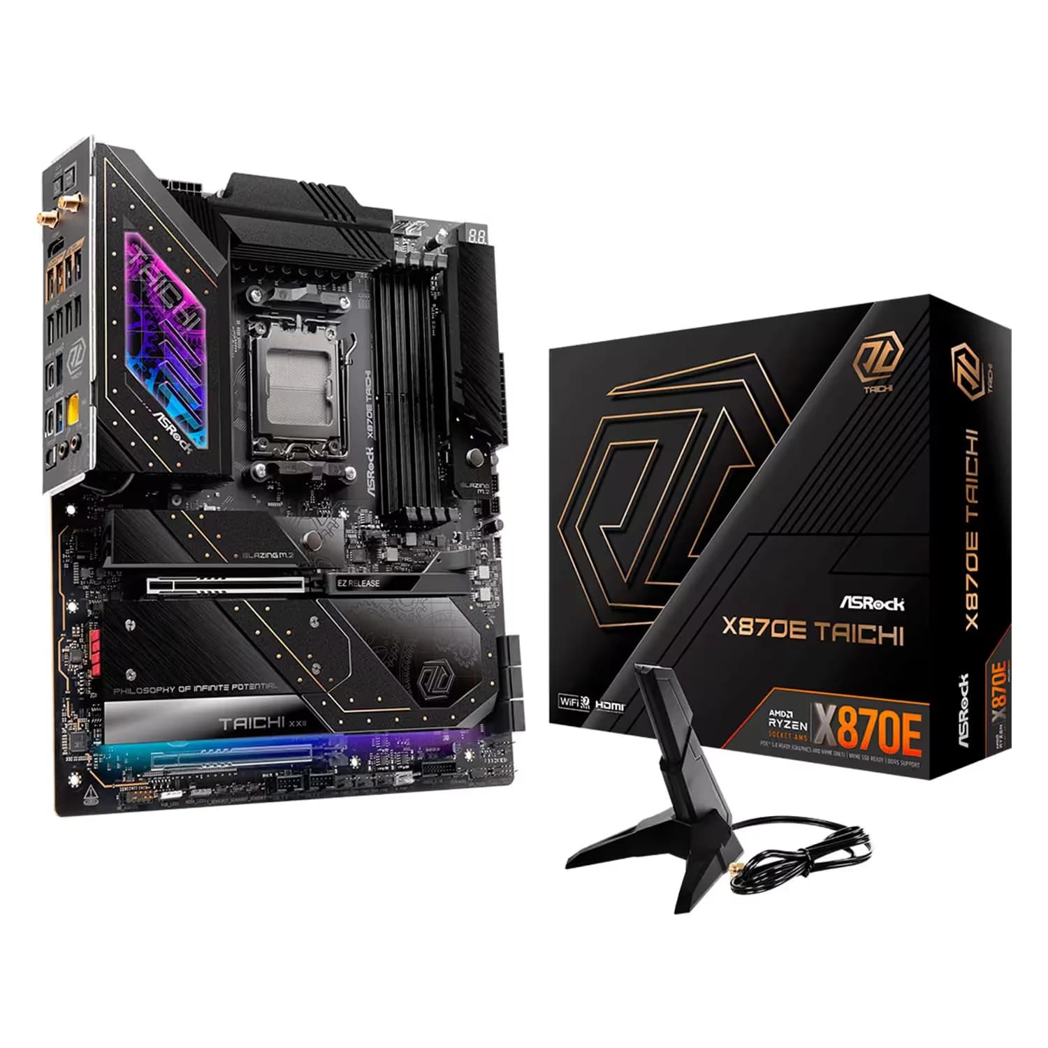 ASRock Placa Mãe ASRock X870E Taichi DDR5 Socket AM5 Chipset X870 e-ATX
