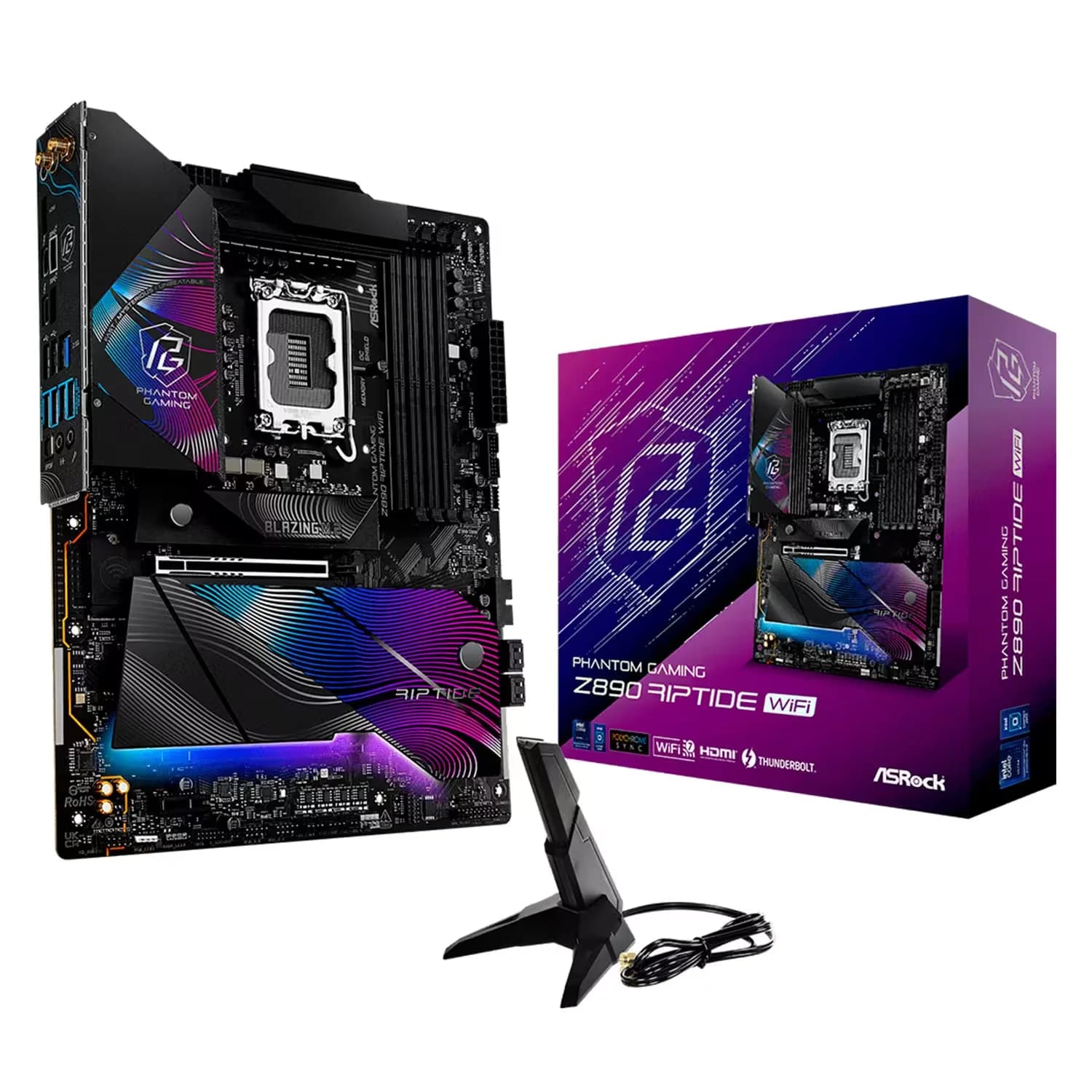 Intel Placa Mãe ASRock Z890 Riptide WiFi 4XDDR5 Socket LGA 1851 Chipset Intel Z890 ATX