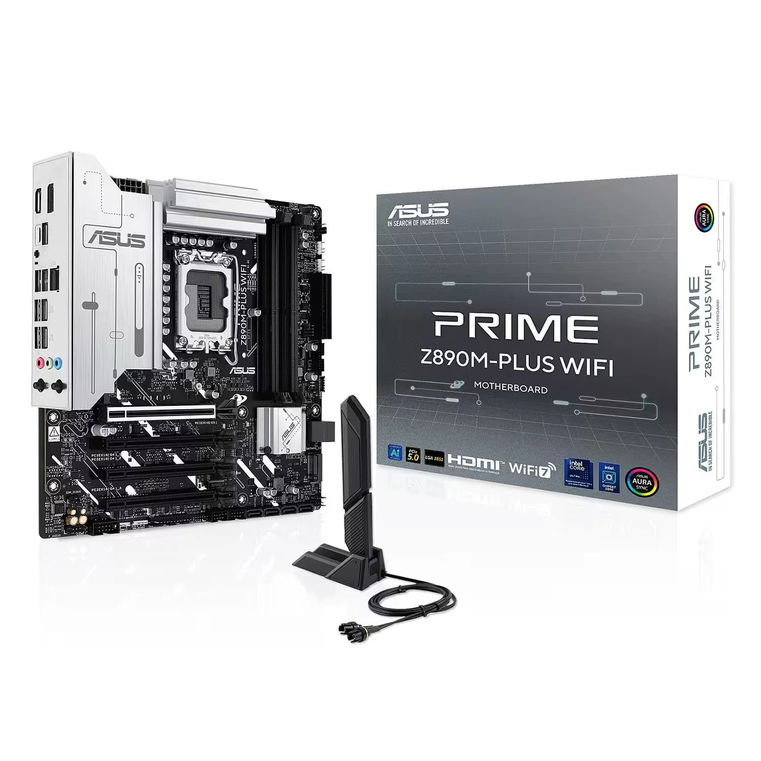 Intel Placa Mãe Asus Prime Z890M-Plus WiFi DDR5 Socket LGA 1851 Chipset Intel Z890 Micro ATX