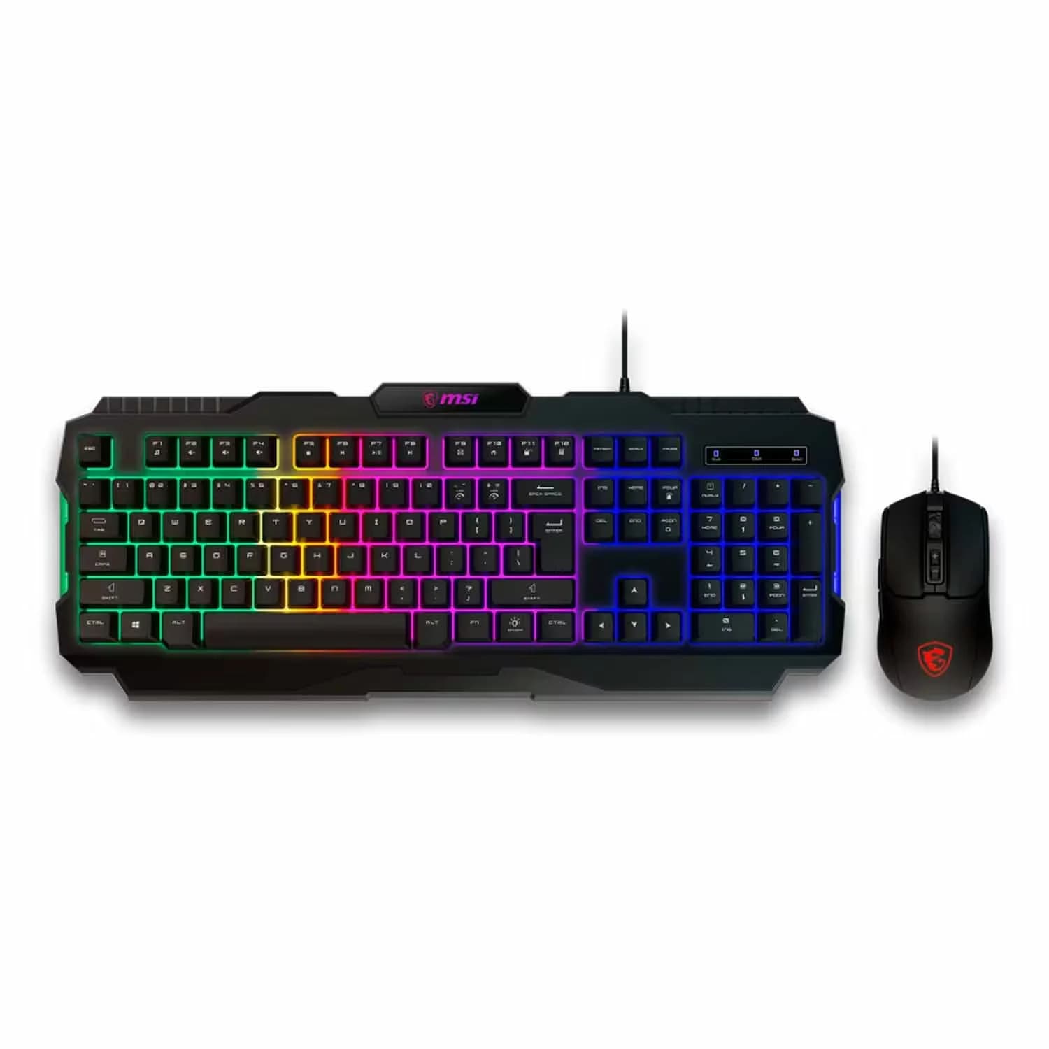 MSI Kit Gamer Teclado e Mouse MSI Forge GK100 S11-04US20L-HH9 USB Inglês - Preto