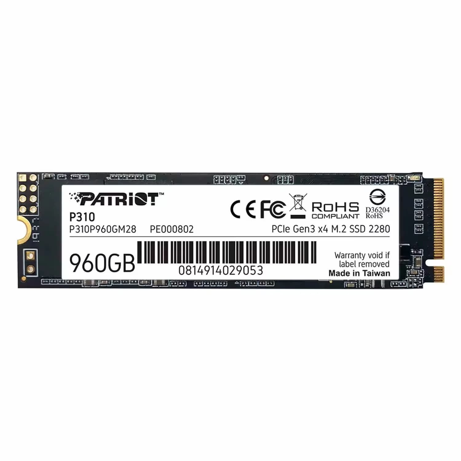 Patriot SSD M.2 Patriot 960GB NVMe PCIe Gen 3 - P310P960GM28