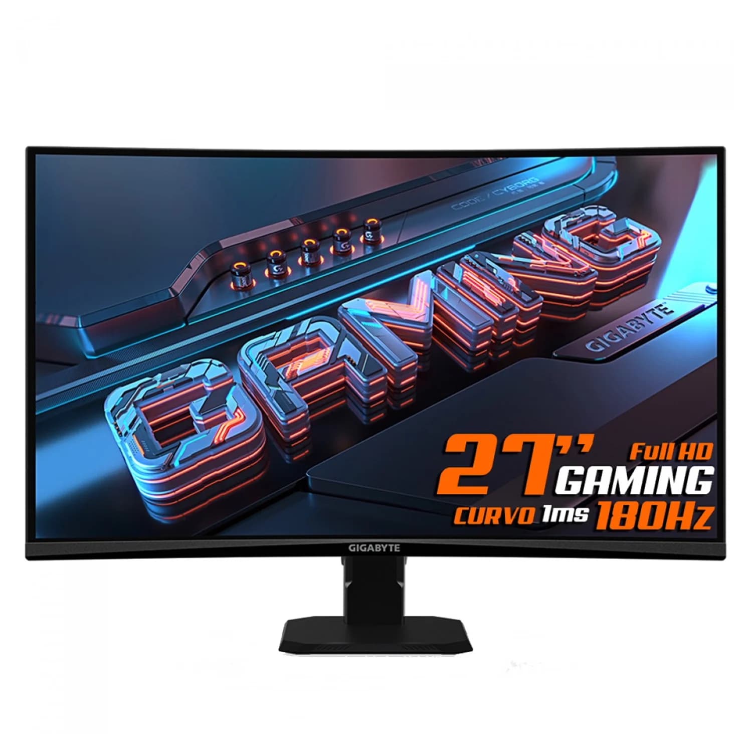 Acessório · Gigabyte Monitor Gamer Gigabyte GS27FC 27" Full HD Curvo 180Hz HDMI DP - Preto