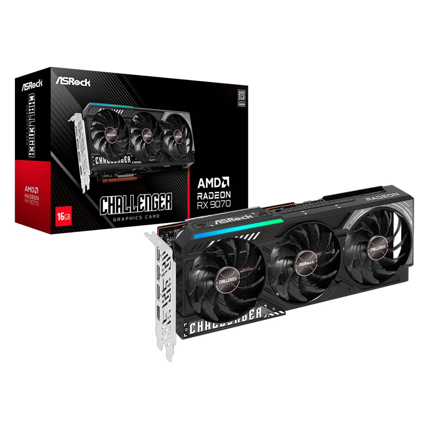 AMD Placa de Video ASRock Challenger AMD Radeon RX 9070 16GB GDDR6 - RX9070CL