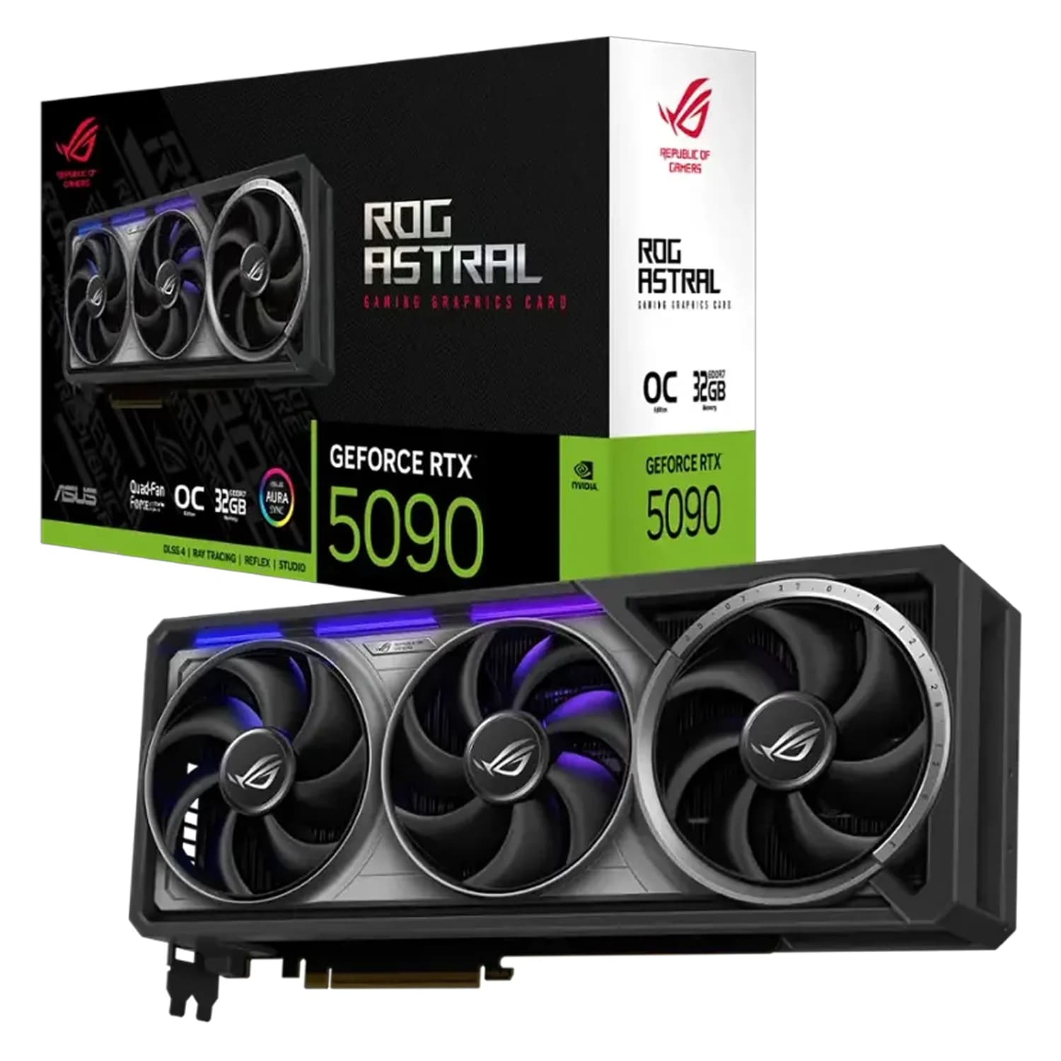 NVIDIA Placa de Vídeo Asus Rog Astral LC NVIDIA GeForce RTX 5090 32GB GDDR7 - O32G-GAMING-ROG