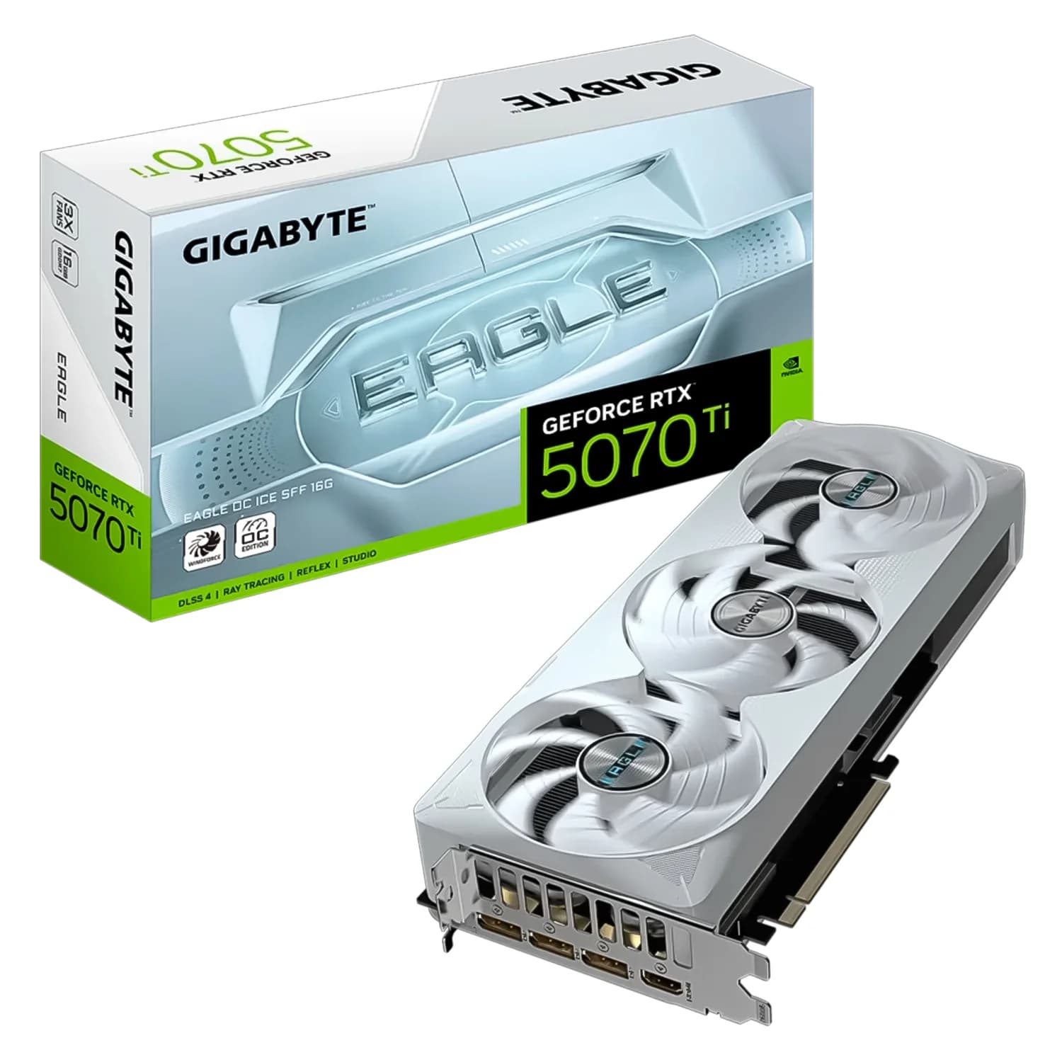 Gigabyte Placa de Vídeo Gigabyte Eagle OC Ice SFF NVIDIA GeForce RTX 5070 Ti 16GB GDDR7 - GV-N507TEAGLEOC