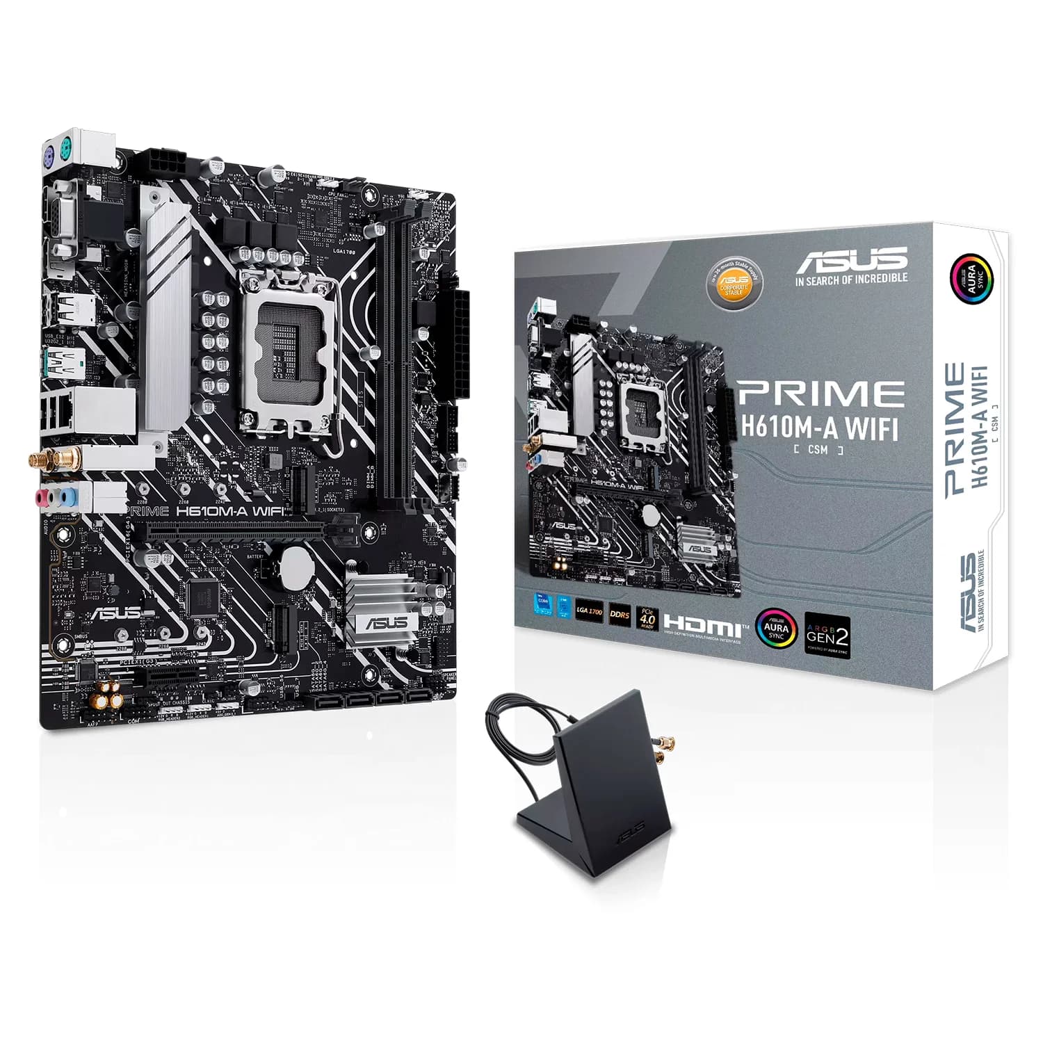 Intel Placa Mãe Asus Prime H610M-A D4 DDR4 Socket LGA 1700 Chipset Intel H61 Micro ATX