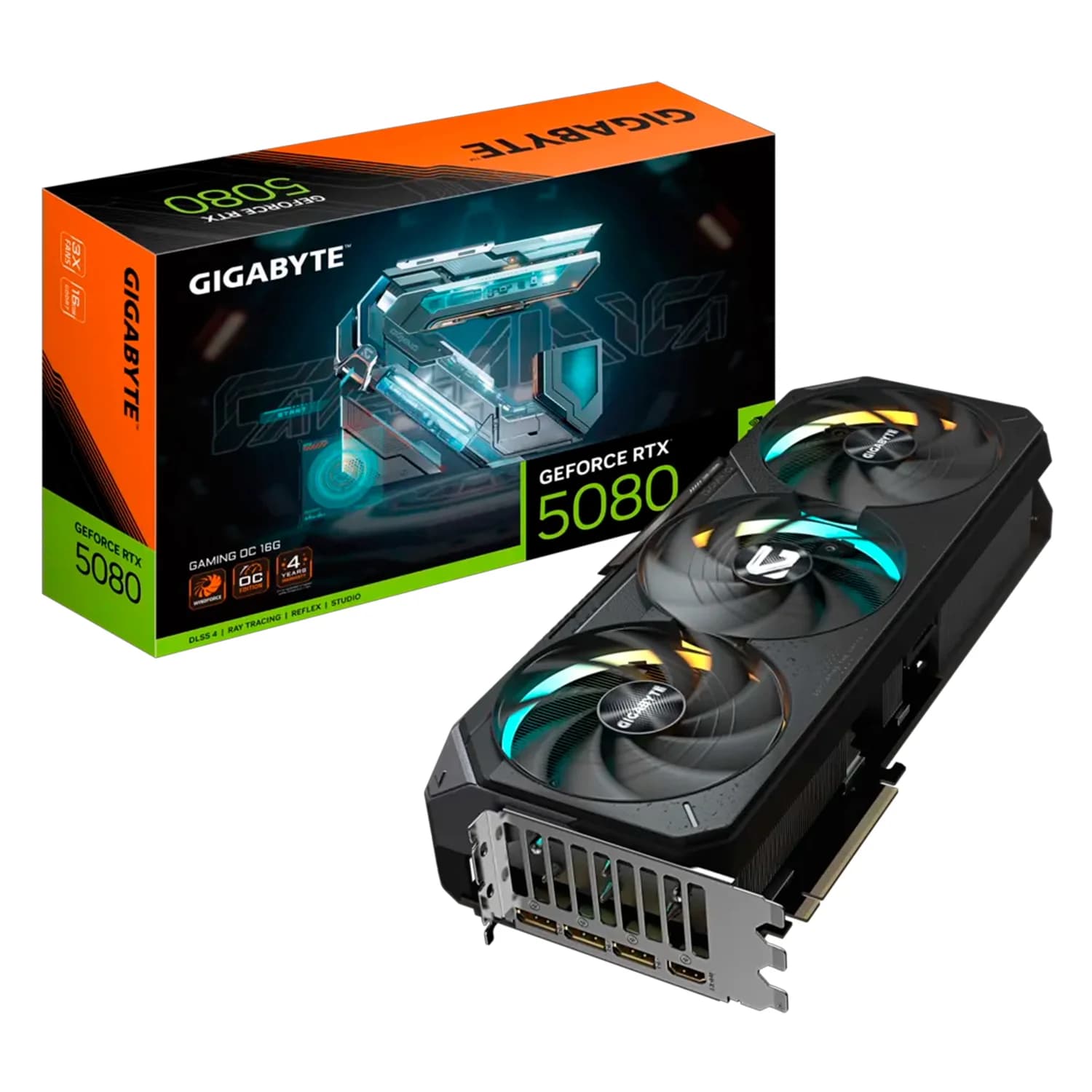 Gigabyte Placa de Vídeo Gigabyte NVIDIA GeForce RTX 5080 16GB GDDR7 - GV-N5080GAMING OC-16GD