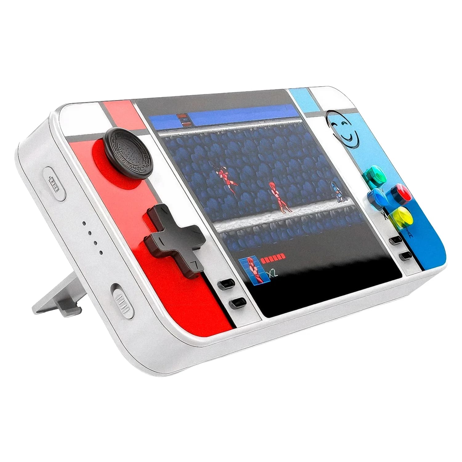 Console Powerbank D41 500 Jogos 2 Controles - Branco Neon