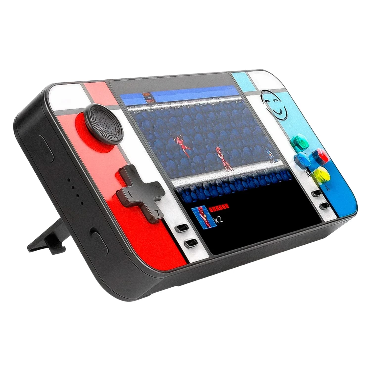 Console Powerbank D41 500 Jogos 2 Controles - Neon
