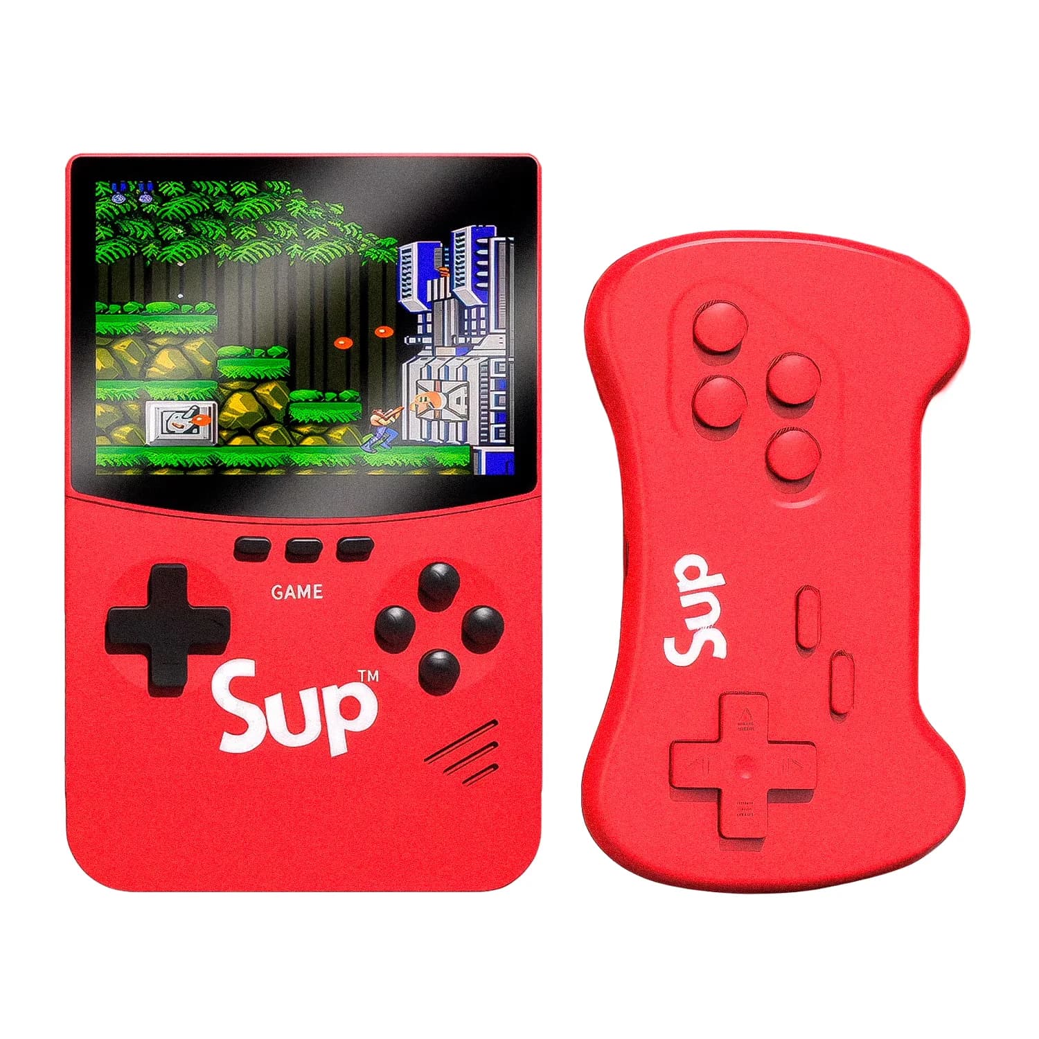 Nintendo Console Portátil Game Box Sup II 500 Jogos Controle Sem Fio - Vermelho