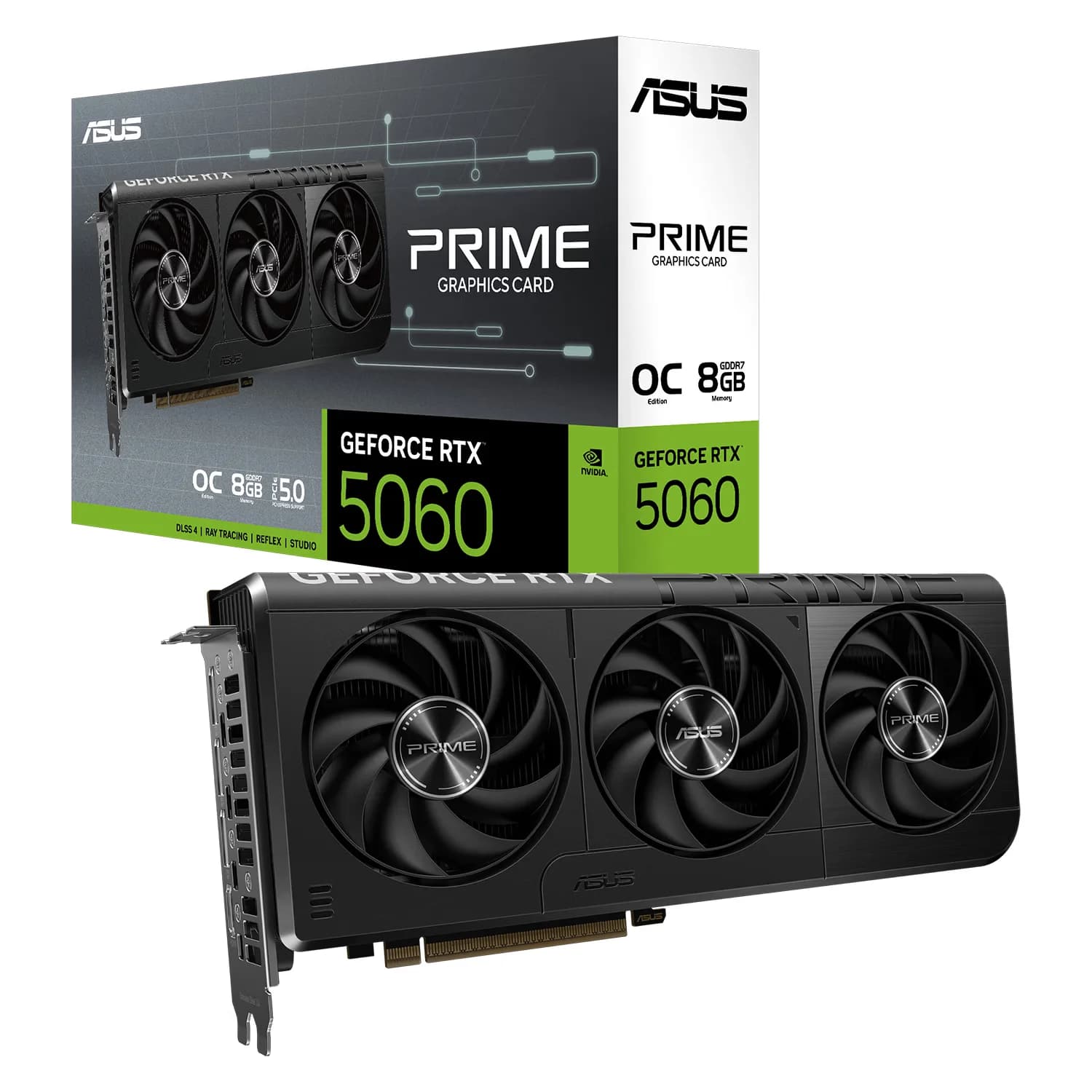 NVIDIA Placa de Vídeo Asus Prime NVIDIA GeForce RTX 5060 8GB GDDR7 - PRIME-RTX5060-O8G