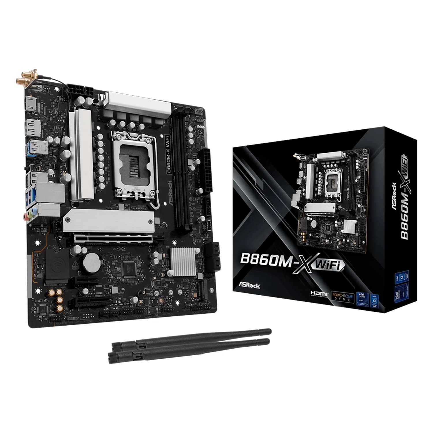 Intel Placa Mãe Asrock B860M-X WiFi DDR5 Socket LGA 1851 Chipset Intel B860 Micro ATX