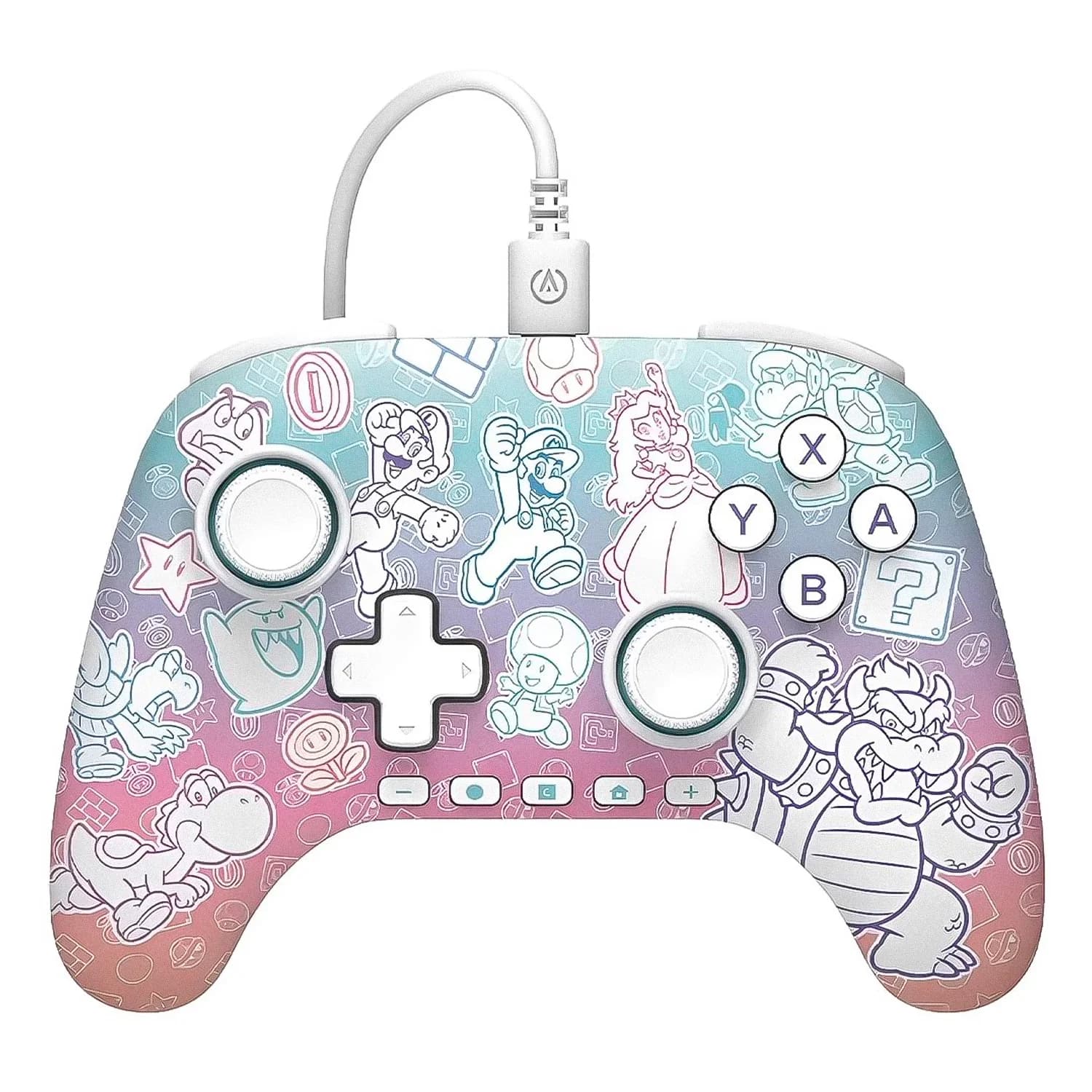 Nintendo Controle PowerA Advantage Wired Mushroom Kingdom para Nintendo Switch 2 - PWA-A-15331