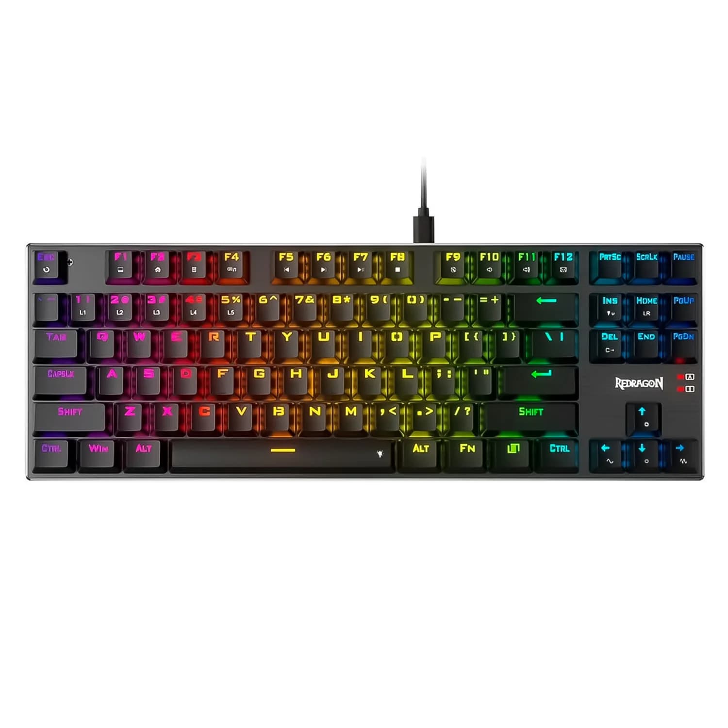 Redragon Teclado Gamer Redragon Dharma TKL K660 RGB USB-C - Preto