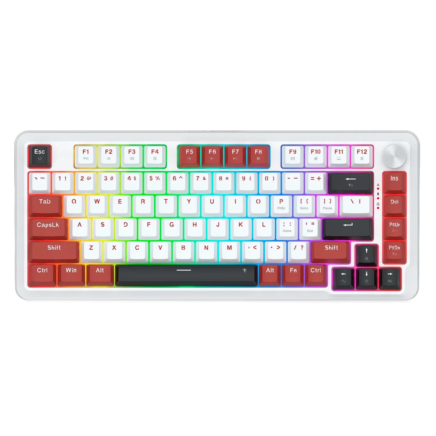 Redragon Teclado Gamer Redragon Stormhunter Magnetic K721WRB RGB Switch Keyboard USB-C - Branco