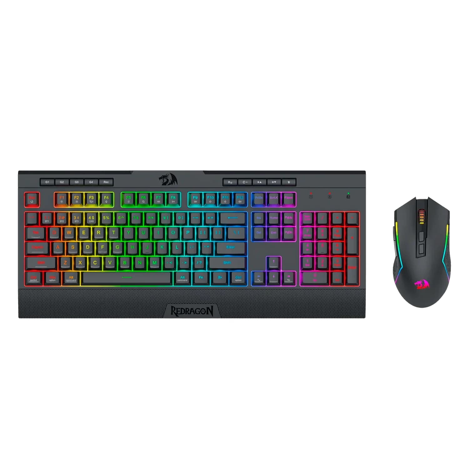 Redragon Kit Gamer Teclado e Mouse Redragon S151 USB RGB - Preto
