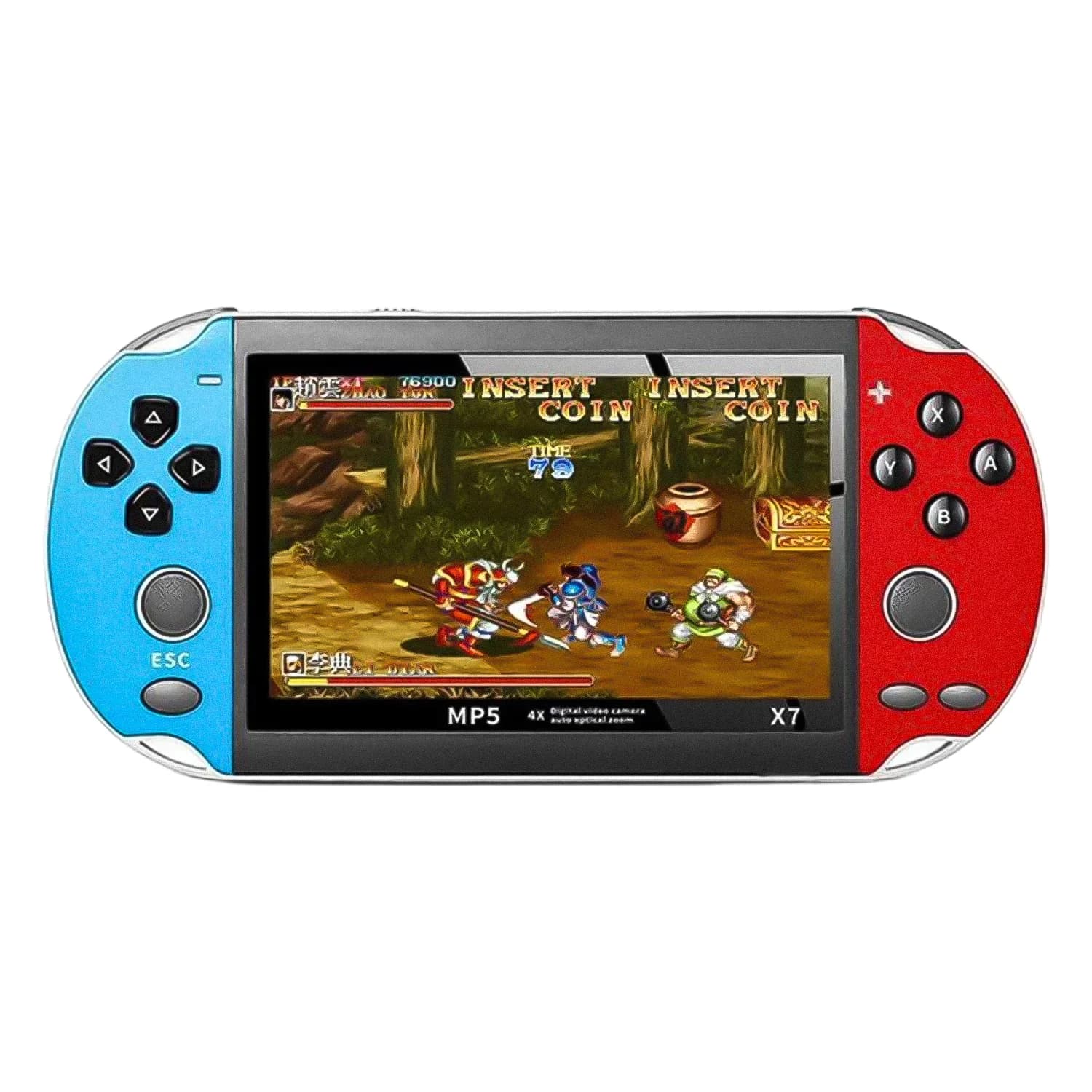 Console Portátil MP5 8GB Tela 4.5" 20000 Jogos - Azul e Vermelho