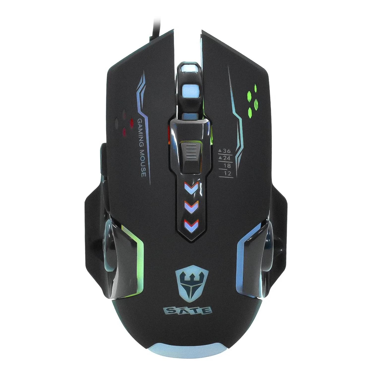 Satellite Mouse Gamer Satellite A-562 3600 DPI USB RGB - Preto