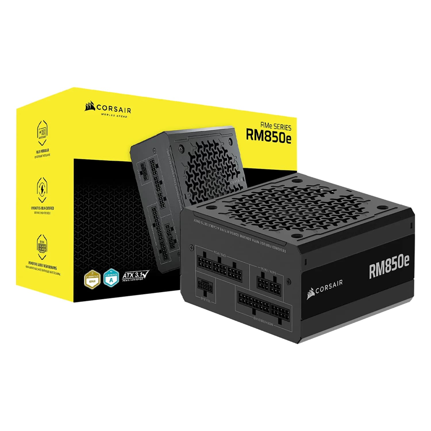 Corsair Fonte Corsair Cybenetics RM850e CP-9020296-BR ATX 850W 80 Plus Gold Full Modular - Preto