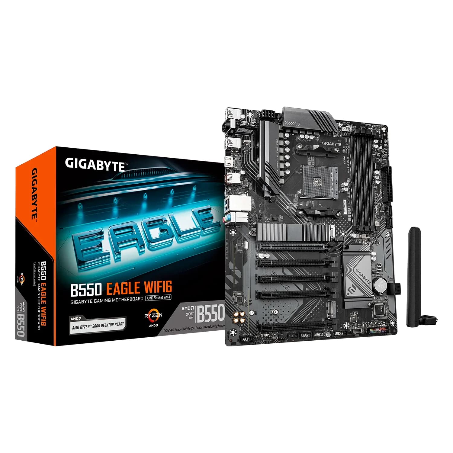 Gigabyte Placa Mãe Gigabyte B550 Eagle WiFi6 DDR4 Socket AMD AM4 Chipset B550 ATX