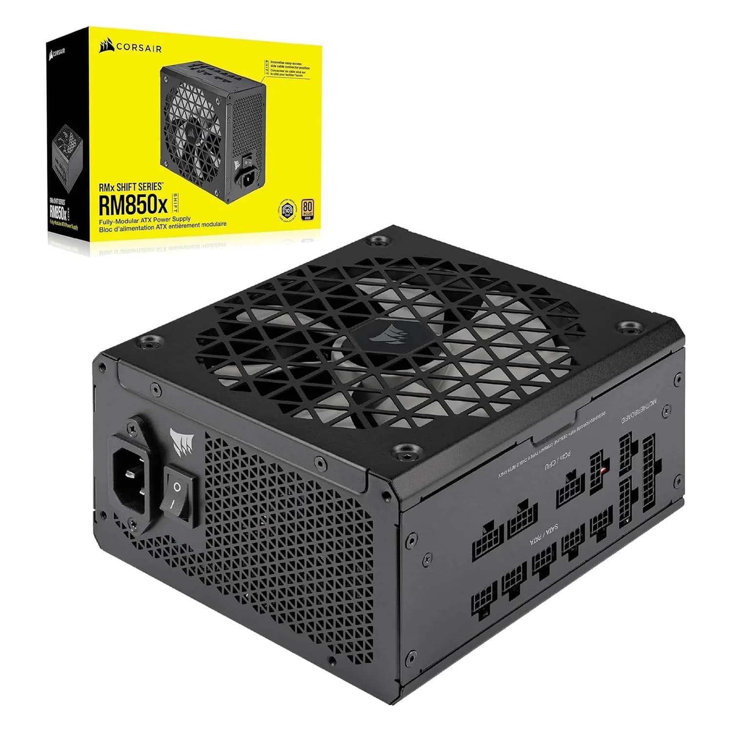 Corsair Fonte Corsair RM850x Shift CP-9020252-BR ATX 850W 80 Plus Gold Full Modular - Preto