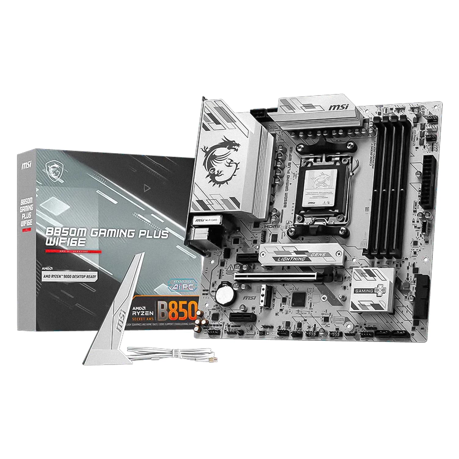 AMD Placa Mãe MSI B840M Gaming WiFi6E DDR5 Socket AMD AM5 Chipset B840 Micro ATX