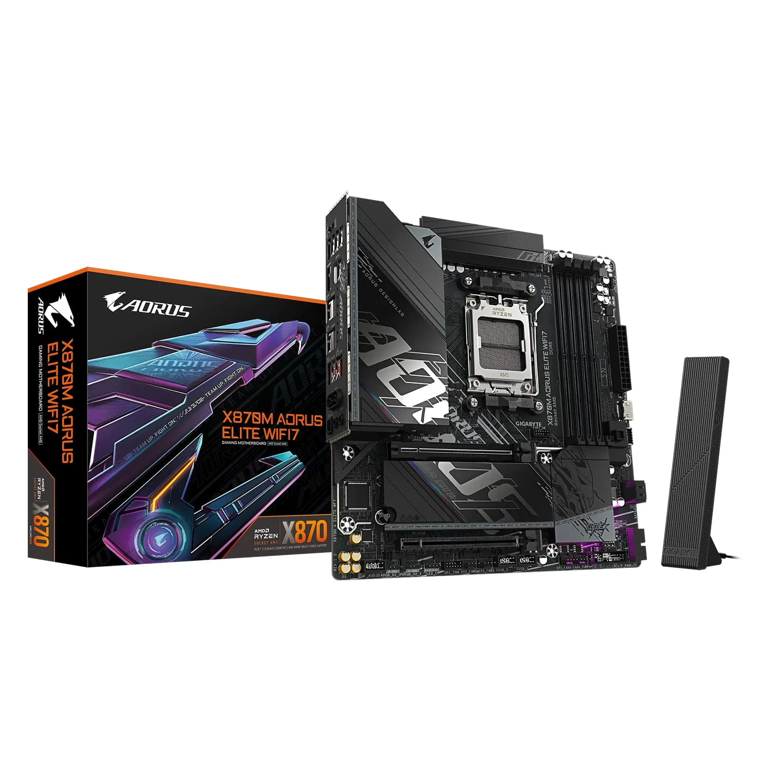 Gigabyte Placa Mãe Gigabyte X870M Aorus Elite WiFi7 DDR5 Socket AMD Chipset AMD X870 Micro ATX