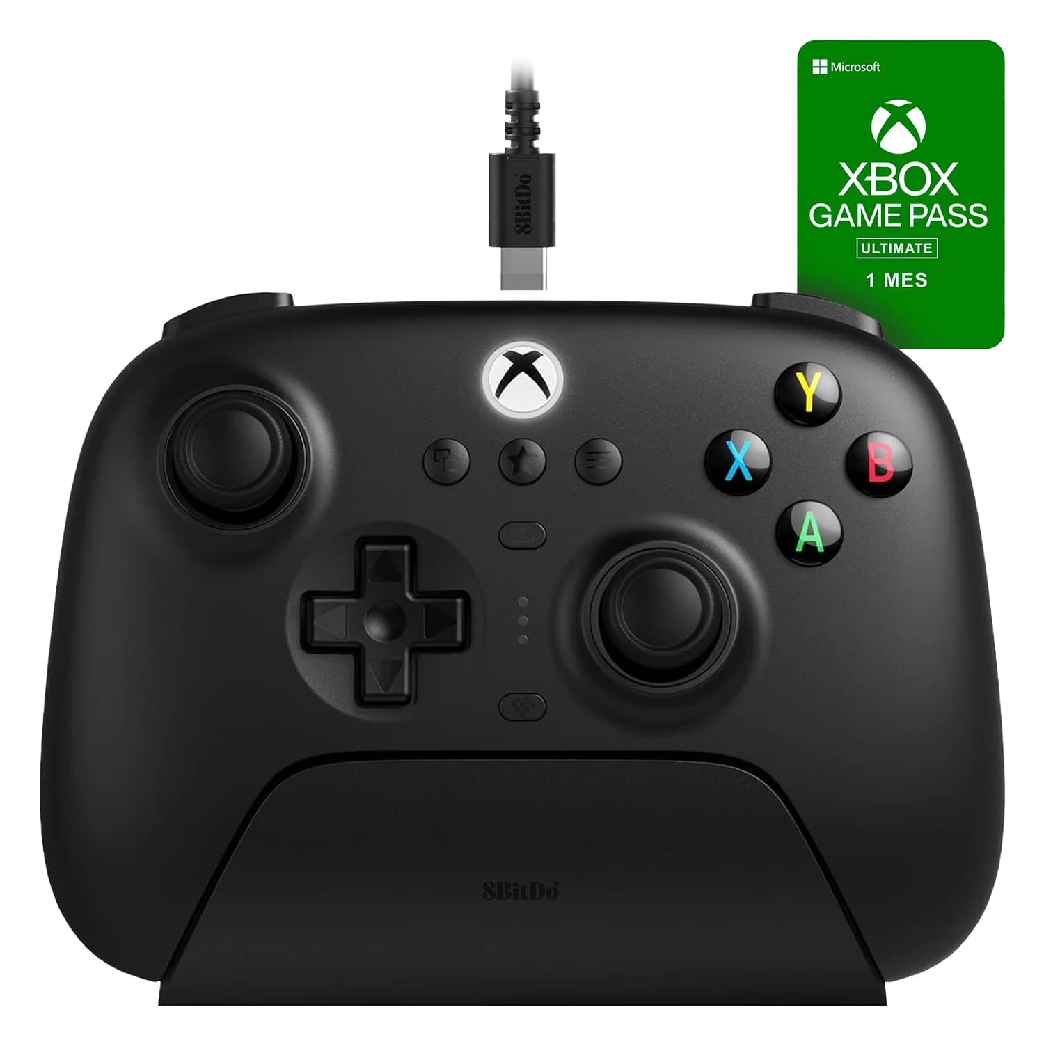 Controle 8BitDo Ultimate 3-Mode 81HB02D Sem Fio para Xbox - Preto (1 Mês Gamepass)