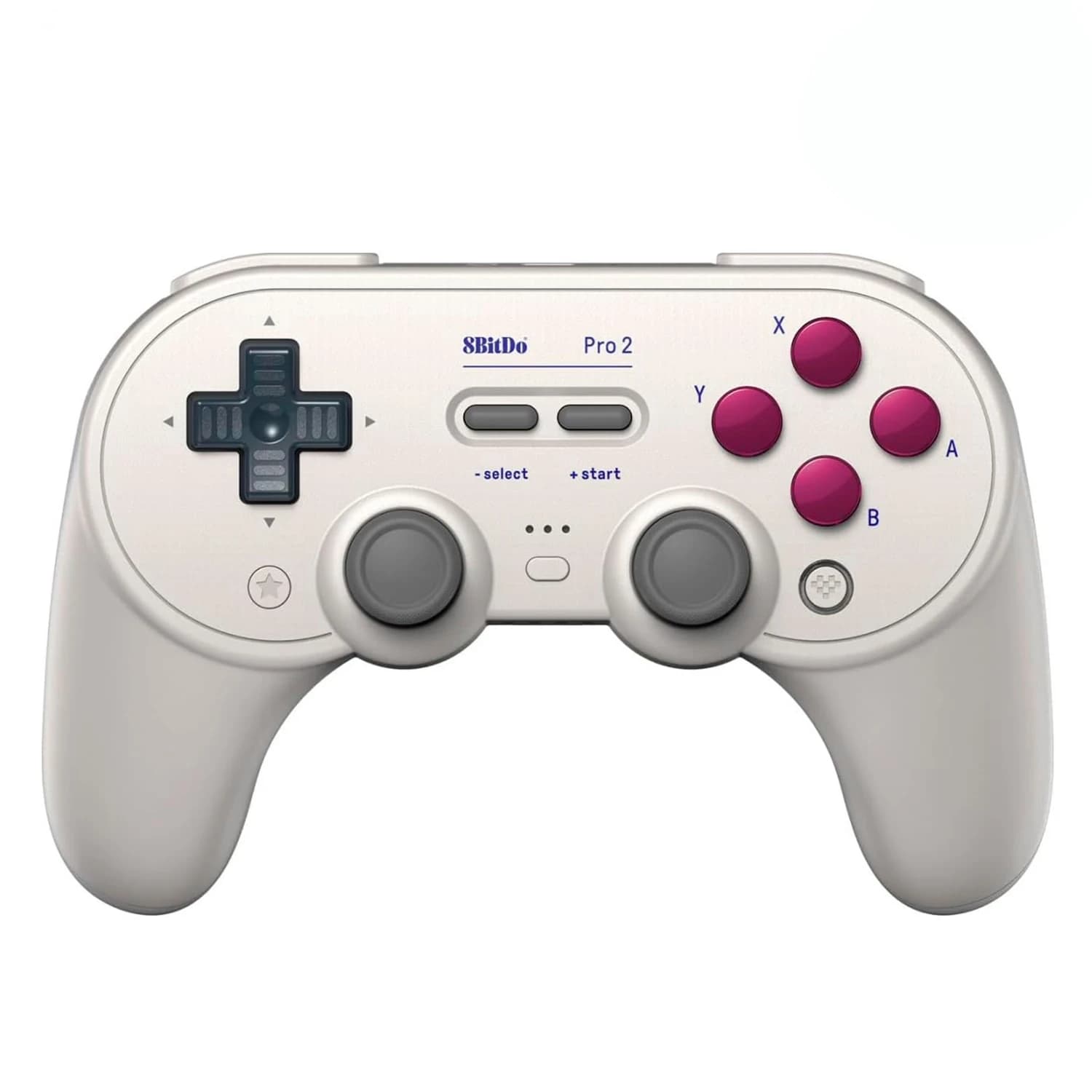 Controle 8BitDo Pro 2 80GK02 Sem Fio para Nintendo Switch / Windows / Android / Steam - Branco