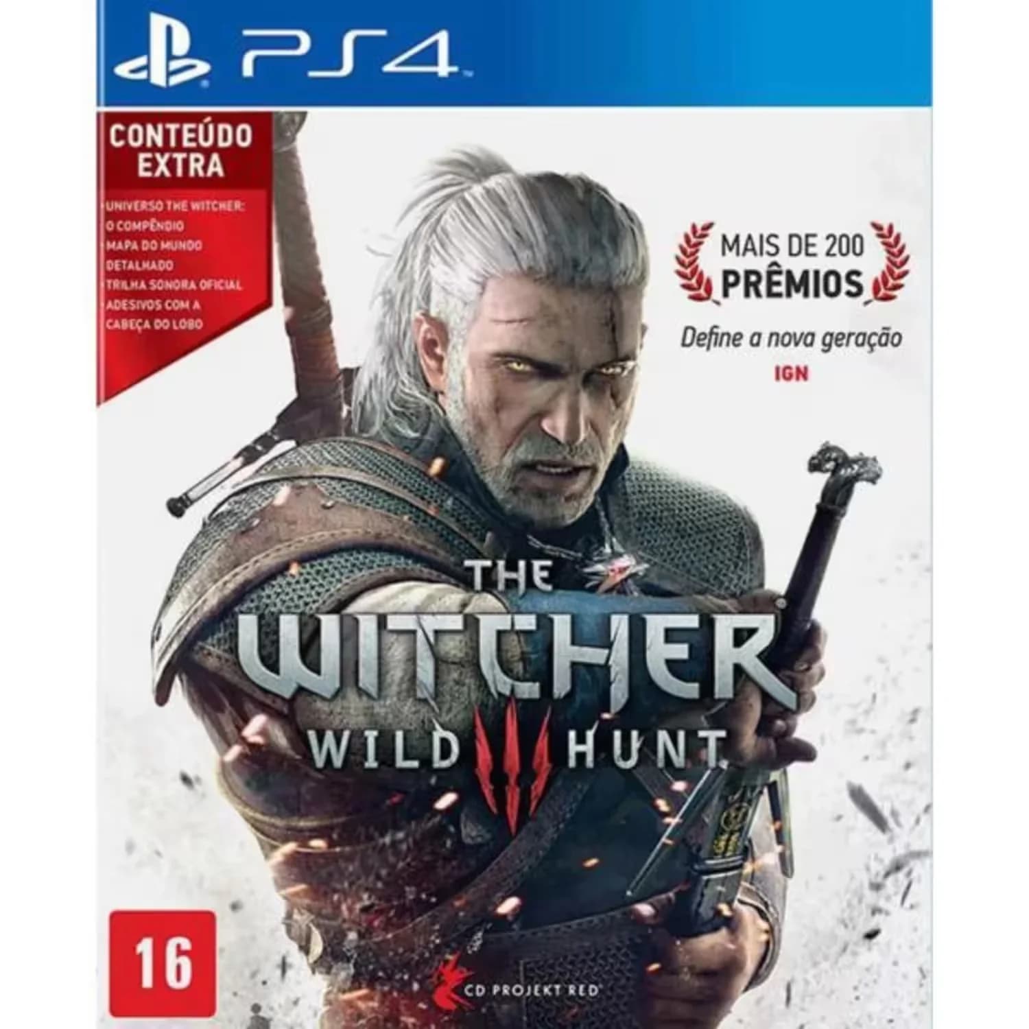Sony PlayStation Jogo The Witcher 3 Wild Hunt para PS4