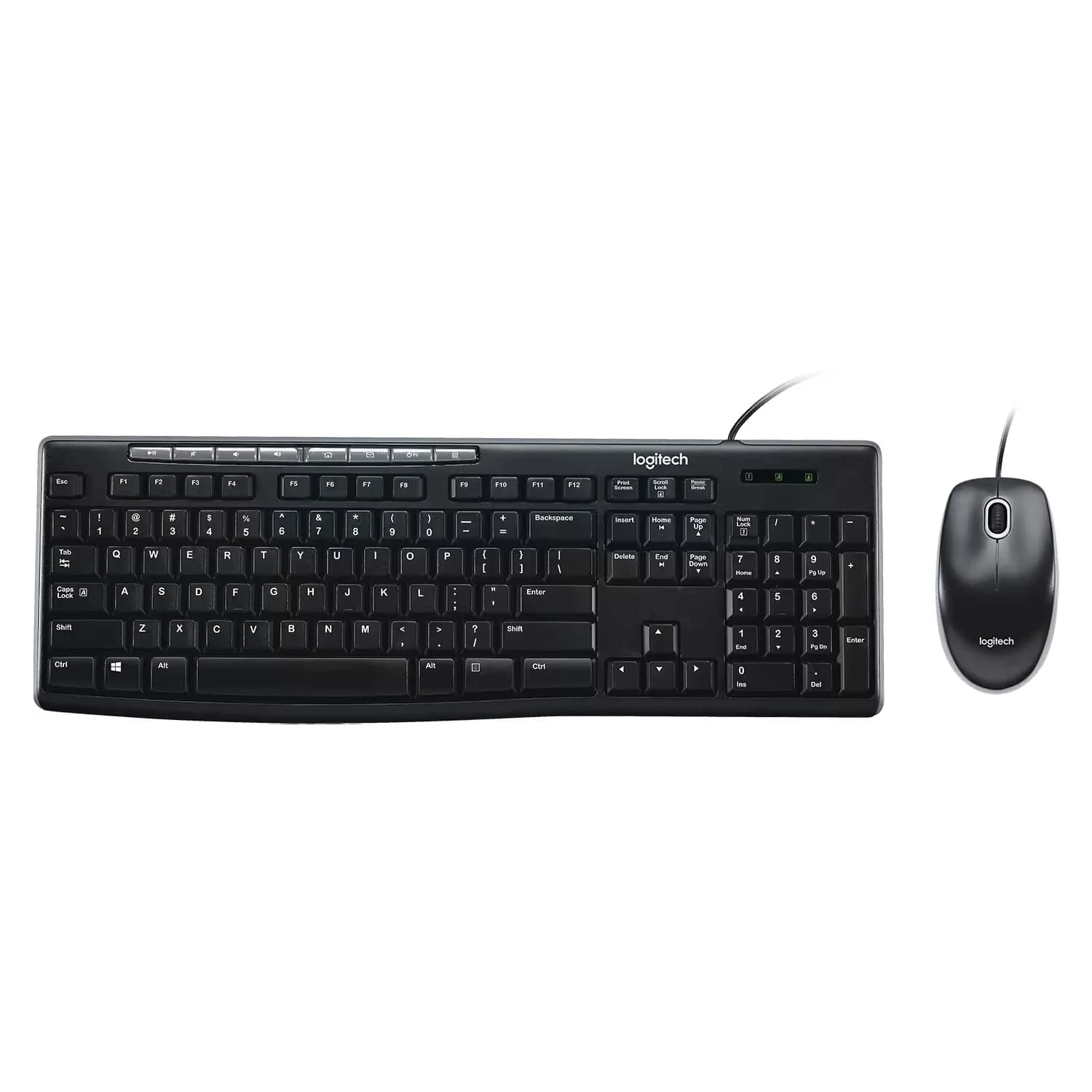 Logitech Kit Teclado e Mouse Logitech MK200 920-002716 USB Espanhol - Preto