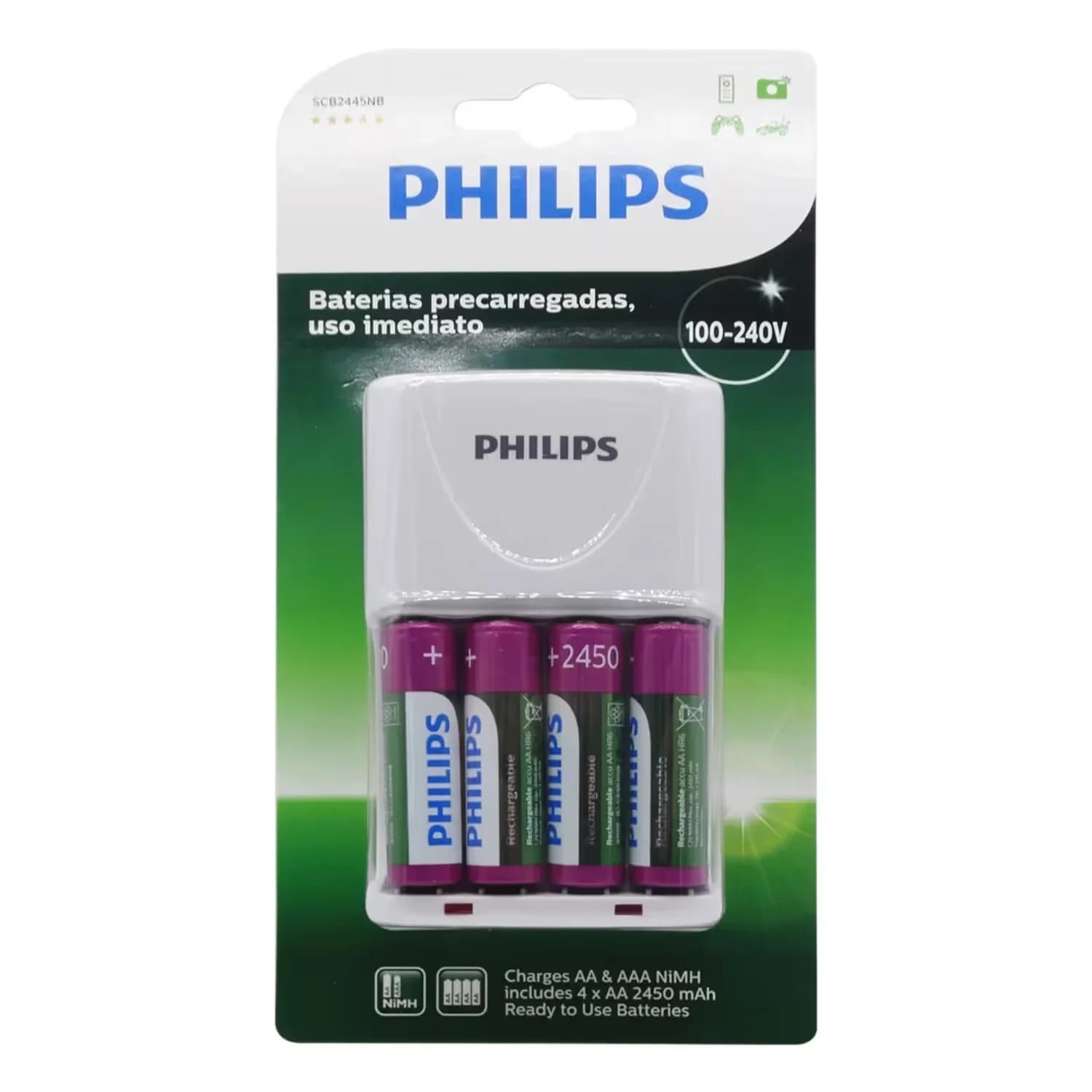 Philips Carregador Pilha Scb 2445NB