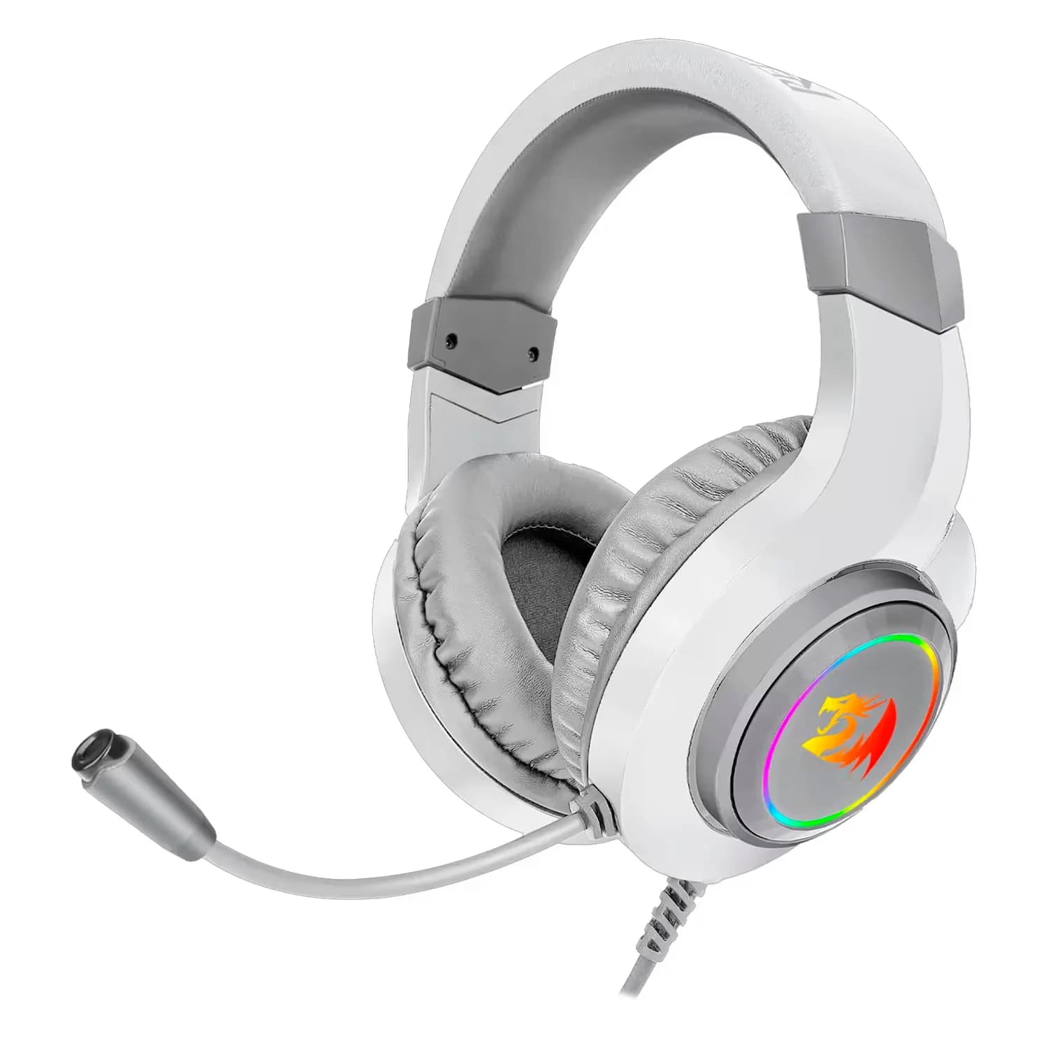 Headset Gamer Redragon Hylas H260W-RGB P2 3.5mm - Branco