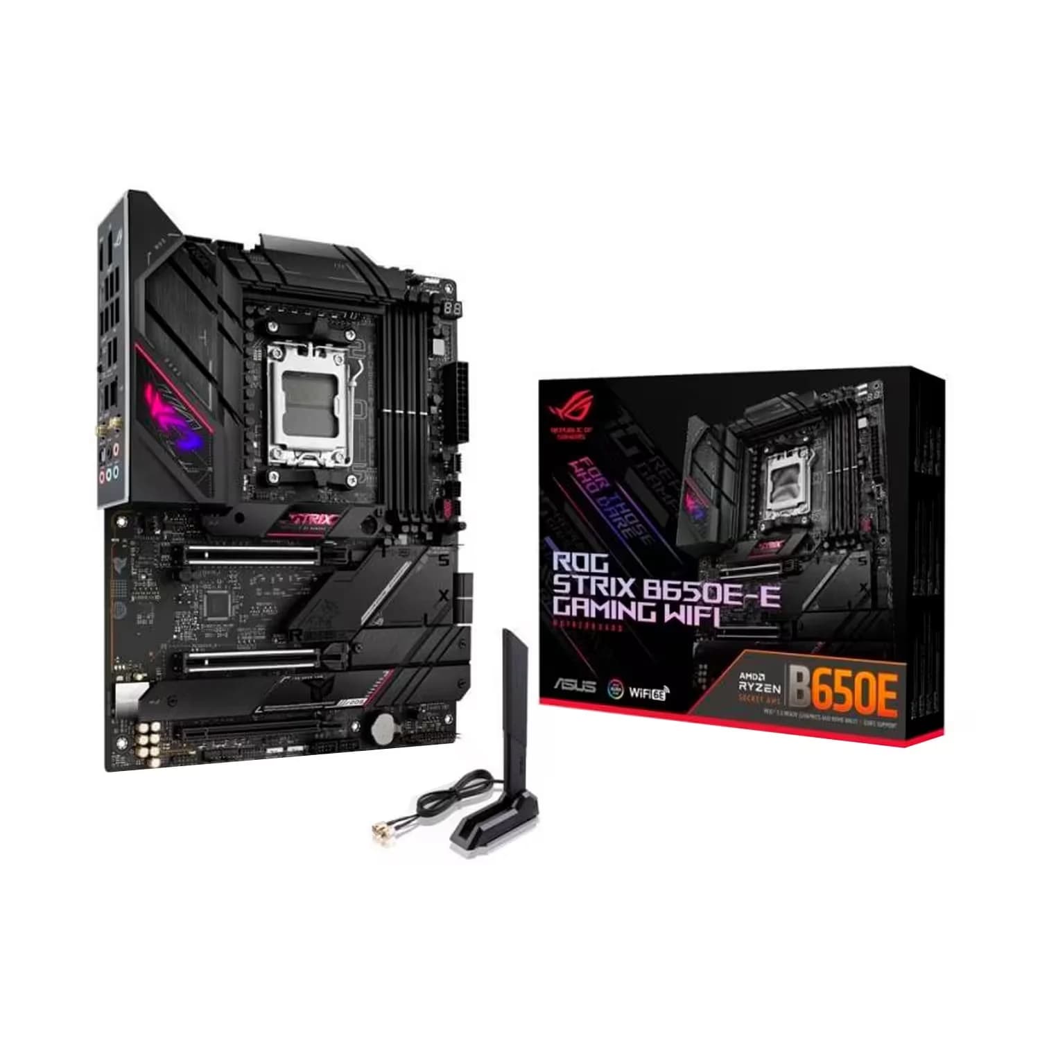 AMD Placa Mãe Asus Rog Strix B650E-E Gaming Wi-Fi Socket AM5 Chipset AMD B650 DDR5 ATX