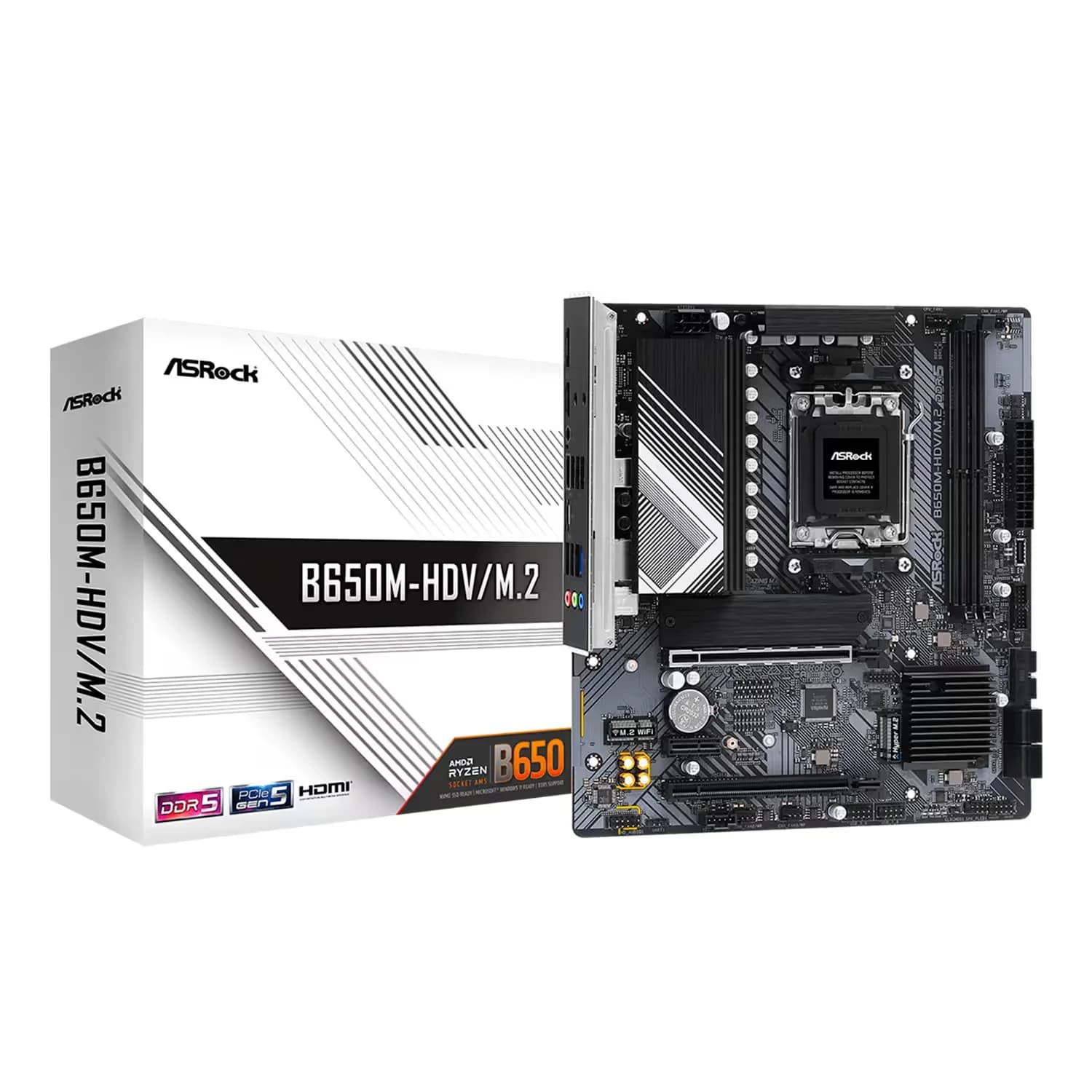 ASRock Placa Mãe Asrock B650M-HDV/M.2 DDR5 Socket AM5 Chipset AMD B650 Micro ATX