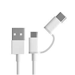 Xiaomi Cabo SJX02ZM In Type Micro Usb Usb Macho 1M Branco