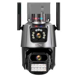 Satellite Camera Seguranca Ip Satellite CAM009D Outdoor Wi Fi Cinza