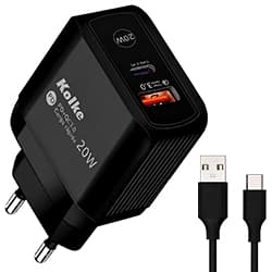 Kolke Carregador Tomada Kolke Kcr Usb Usb 20W Cabo Usb 1M Preto