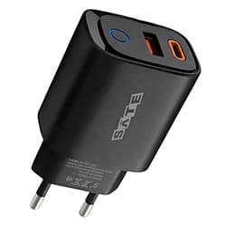 Satellite Carregador Tomada Satellite CC1204 Usb Usb 12W Preto