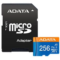 Adata Cartao Micro Sd Adata V10 2X1 C10 A1 AUSDX256GUICL10A1 RA1 256GB