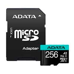 Adata Cartao Micro Sd Adata V30 Classe 4K AUSDX256GUI3V30SA2 RA1 256GB