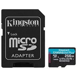 Kingston Cartao Micro Sd Kingston Canvas Go Plus U3 C10 V30 A2 SDCG4 256GB