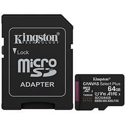 Kingston Cartao Micro Sd Kingston Canvas Select Plus C10 U1 V10 A1 SDCS3 64GB