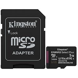 Kingston Cartao Micro Sd Kingston Canvas Select Plus C10 U3 V30 A1 SDCS3 1024GB