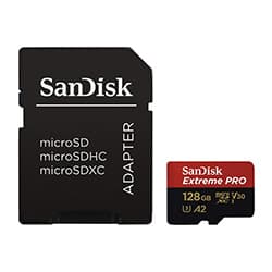 SanDisk Cartão de Memória SanDisk Micro SDXC Extreme Pro 128GB 200 MB/s- SDSQXCD-128G-GN6MA