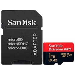 SanDisk Cartão de Memória Micro SD Sandisk Extreme Pro 1TB 200MBs - SDSQXCD-1T00-GN6MA