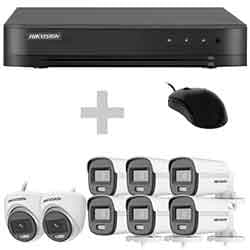 Acessório · Hikvision Cctv Vigilancia Dvr Hikvision 7208HGHI 8CAM Hl Turbo 6CAM Hdmi Vga Usb Lan Rca Preto